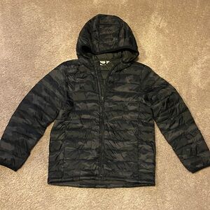 GAP Kids Black Camo Puffer Jacket Sz XL